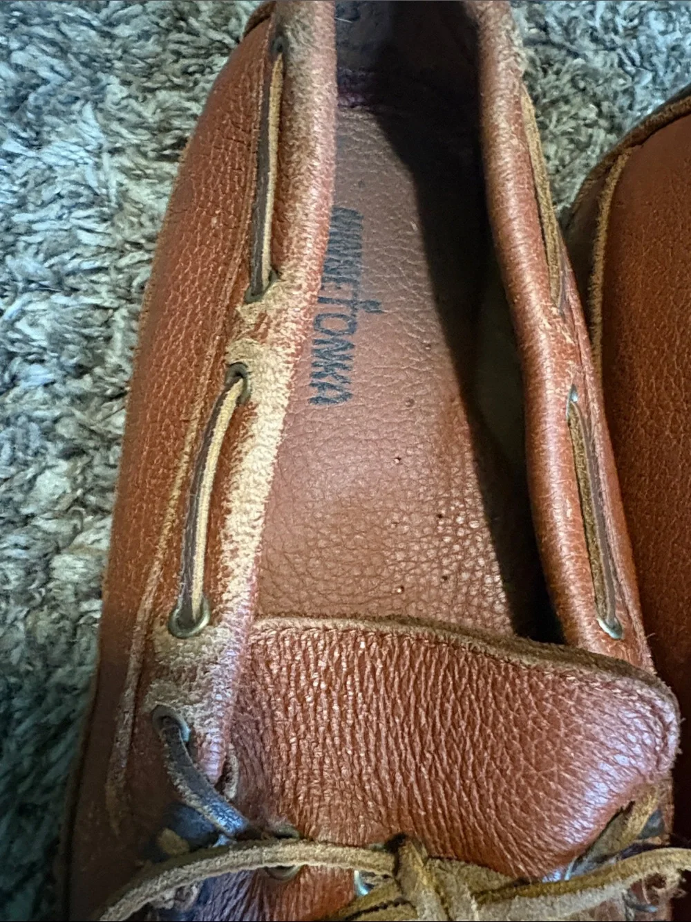 Minnetonka Brown Leather Moccasin Loafers
